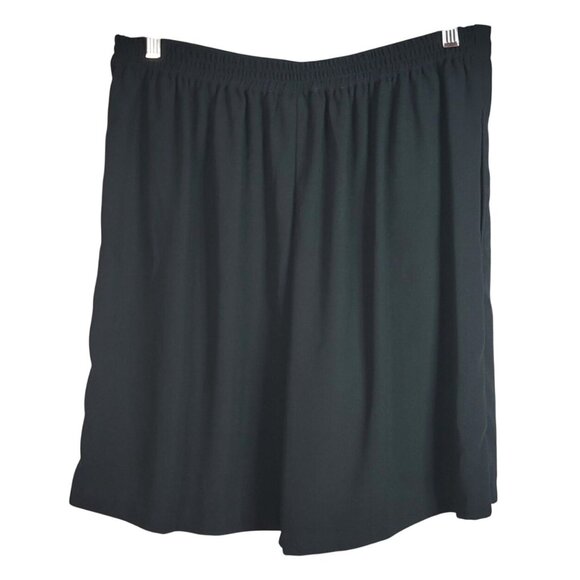 Chadwick's Two-Piece Set Black 16W Sleeveless Button Top Shorts Pull On Pleated - Picture 10 of 11